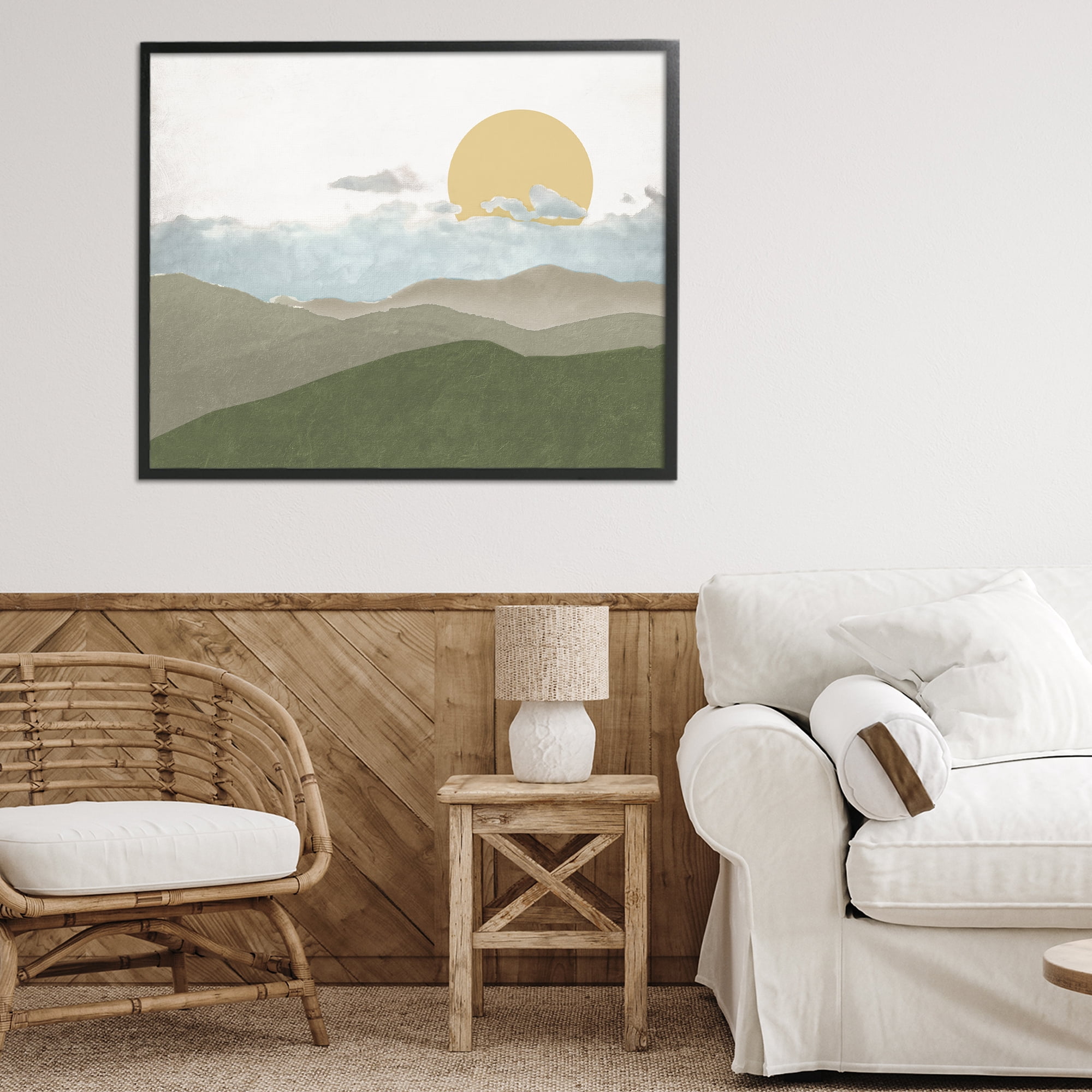 Stupell Industries Earthen Dreams Sunrise Black Framed Giclee Art, design by Elizabeth Medley