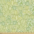 thumbnail image 1 of Cactus Fabric by the Yard, Exotic Spring Thorny Plantation in Natural Tones Botanical Pattern, Upholstery Fabric for Dining Chairs Home Decor Accents, Pastel Green by Ambesonne, 1 of 5