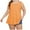 Orange, variant on Kmdttou Summer 50% off Clearance! Women's Fashion Plus Size 2025 Summer Solid Color Round Sports Large Size Tops For Outer Wear Bottoming Slim Short Tops