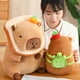 thumbnail image 3 of Bonita mochila de tortuga Capybara Snotty con moco Nasal estirable, simulación de animales, decoración de cabeza de fruta esponjosa, regalo de pan, 3 of 5