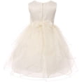 thumbnail image 3 of Little Girl Solid Satin Contrast Organza Ruffles Flower Girl Dress Pink 6 GG 3570, 3 of 3
