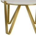 thumbnail image 4 of Benjara Glam Plant Stand Table- White Marble- Gold Metal Texture Legs- 25 Inch, 4 of 5