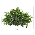 thumbnail image 4 of Nearly Natural 20in. Mixed Ficus and Fittonia Artificial Ledge Plant C38, 4 of 4