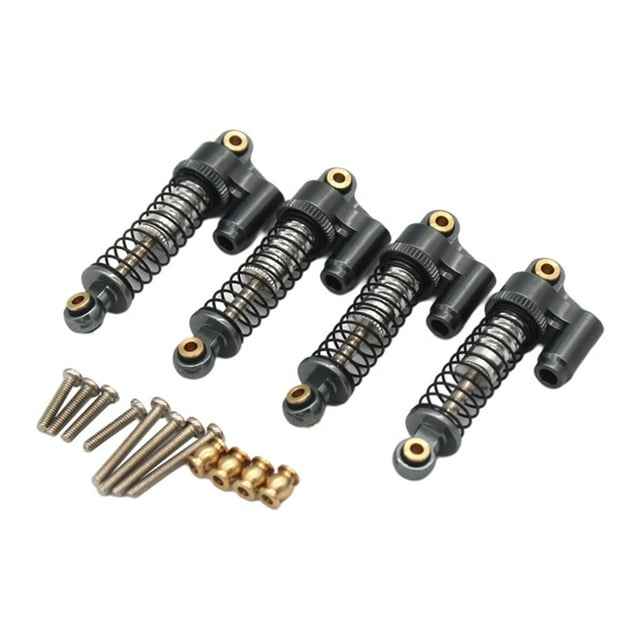lionlar 4 Pieces 46mm Shock Absorber, 1:18 Adjustable Threaded Upgrades Parts Damper for Titanium