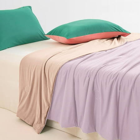 

Yaoyar Ice Cream Multi-colour High Value Summer Quilt Cool Feeling Ice Silk Conditioning Quilt Summer Cool Quilt Summer Home Dormitory Students Summer Thin Quilt C