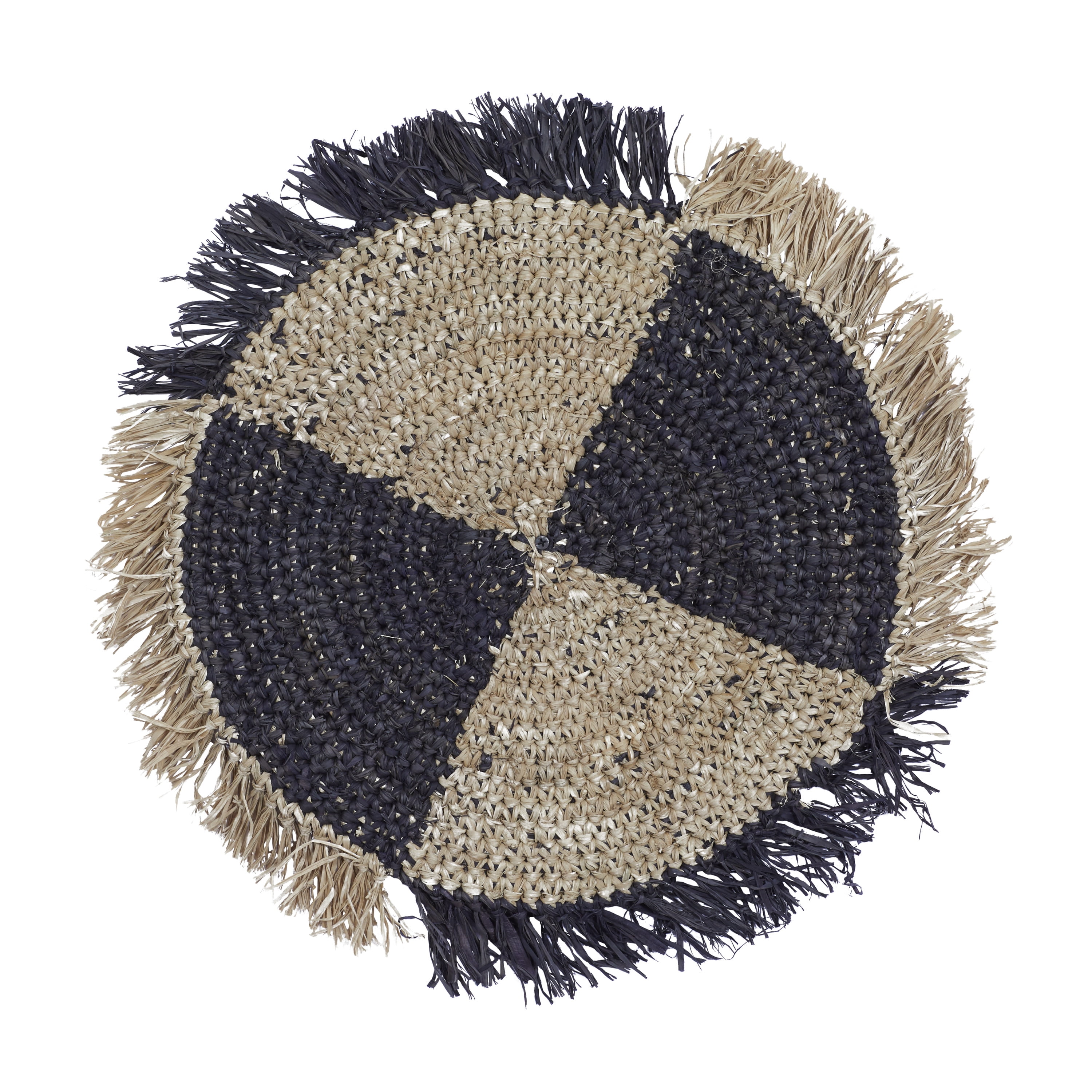 DecMode Brown Rattan Boho Style Wall Decor, Set of 3