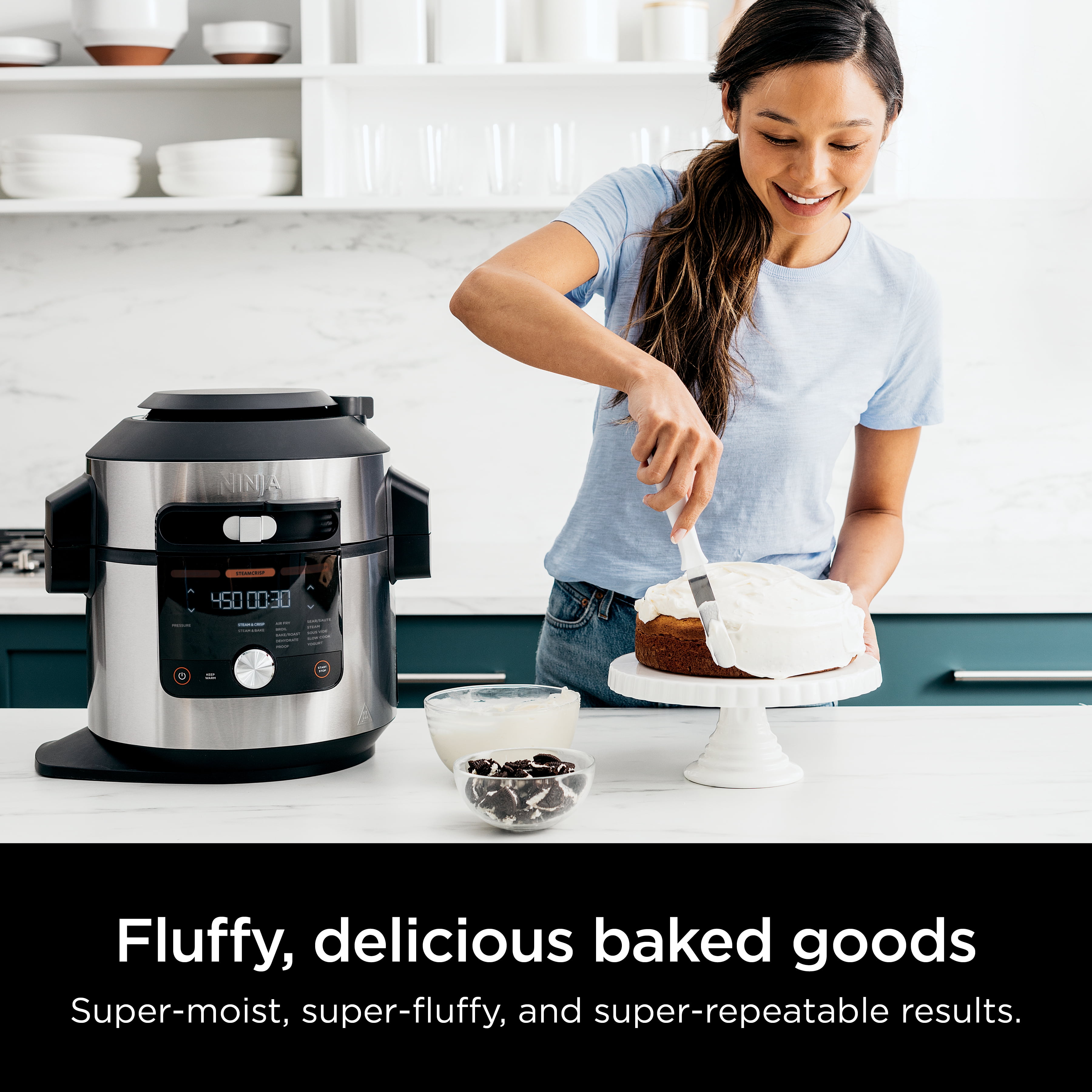 Ninja Foodi 14-in-1 8qt. XL Pressure Cooker & Steam Fryer with SmartLid  Stainless/Black OL601 - Best Buy