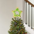 thumbnail image 3 of Christmas Star Tree Topper, Plush Christmas Star Tree Topper, 9.84" Green Furry Star Xmas Tree Topper for Xmas Home Decoration, 3 of 6