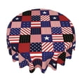 thumbnail image 2 of Patriotic Round Waterproof Table Cover 59.1 Inch For Kitchen Dining Room And Festival Use, 2 of 6