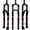 Black, variant on 26/27.5/29 inch MTB Air Suspension Fork, Upgraded 34mm Stanchions & 140mm Travel, Rebound Adjust, Straight Steerer, 9x100mm QR, Manual Lockout Front Fork for XC AM Mountain Bike