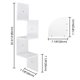 thumbnail image 4 of Yescom 4 Pack 3 Tiers Wall Mount Corner Shelf Display Shelves Organizer Gradienter Dorm, 4 of 4