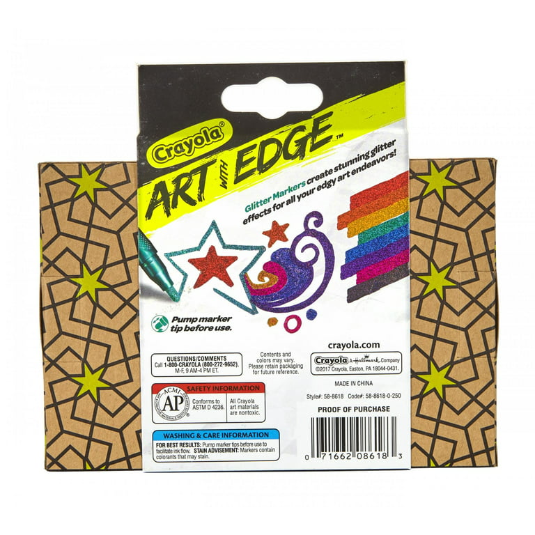 Art with Edge Glitter, Wedge, Think & Thin Markers from Crayola 
