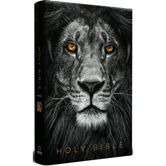 KJV Medium Size Large Print Editions KJV Holy Bible, Large Print, Handy Size Format, Hardcover, Lion of Judah, Ribbon Marker, and Red Letter, (Hardcover)