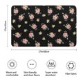 thumbnail image 3 of Pioneer Flower Floral Print Pattern Bathroom Rugs Mat, Non Slip Microfiber Bathroom Rug with Rubber Backing, Soft Mats for Bathroom Floor Tub Shower, 17"x27", 3 of 5