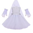 thumbnail image 2 of Disfraz de Halloween para niñas, disfraz de novia fantasma, velo, vampiro, vestido elegante de tul, 2 of 5