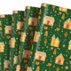 thumbnail image 1 of Christmas Wrapping Paper Set - 12 Sheets Gingerbread Man Gift Paper for Winter Holiday Themed Party Decorations, Xmas Holiday Party, 1 of 5
