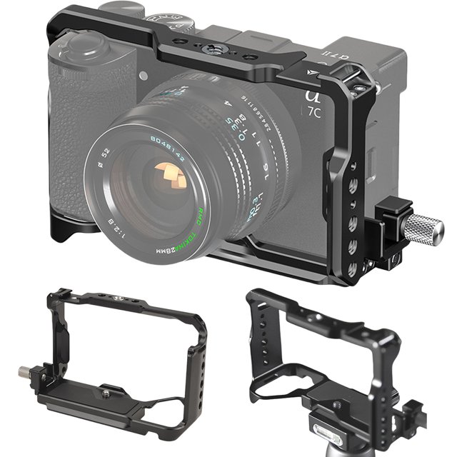 Soporte Jaula para Cámara DSLR Base QR Carril Tipo Arca NATO Sony A7CR /A7C II