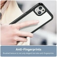 thumbnail image 5 of Dteck for iPhone 16 Slim Clear Back Case, Shockproof Lightweight Crystal Transparent Acrylic Back Soft TPU Rubber Bumper Hybrid Case, Black, 5 of 8