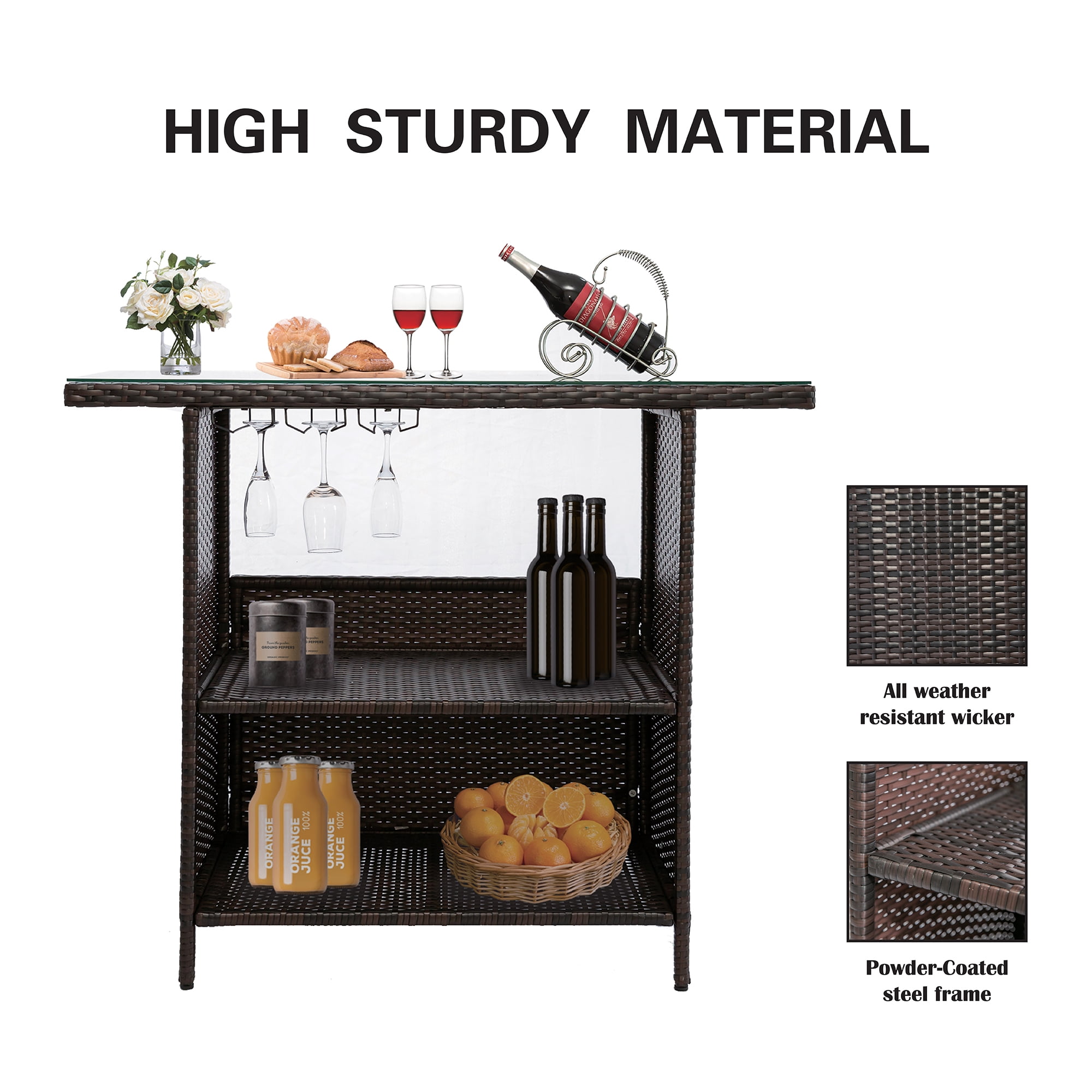 Outdoor Patio Rattan Wicker Bar Counter Table Nepal Ubuy