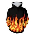 thumbnail image 5 of XPMWRP Women's Hoodies Pullover Fire Printed Hooded Sweatshirts Casaul Long Sleeve Drawstring Pullover Fashion Fall Winter Sweatshirt with Pocket Orange L, 5 of 9