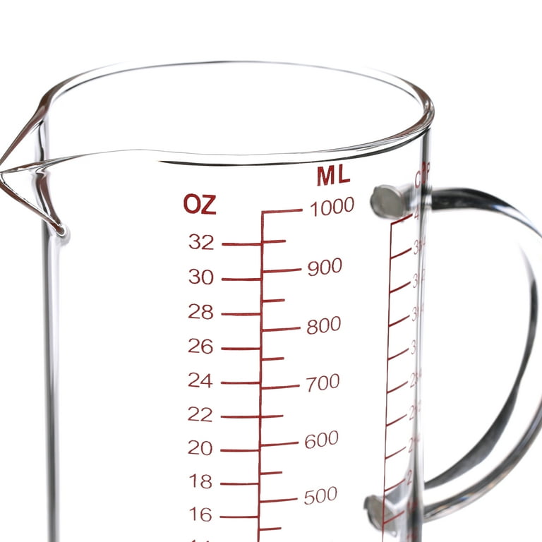 Large Glass Measuring Cup Borosilicate Glass Kitchen Liquid Measuring Jug  Glass Cup with Measurement Scale Kitchen