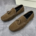 thumbnail image 4 of Men's Casual Loafers Slip On Leather Shoes Male Lightweight Driving Shoes Moccasins Classic Penny Loafer Flats Boat Shoes Outdoor Walking Shoes, 4 of 11