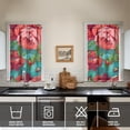 thumbnail image 2 of Kitchen Window Curtains over Sink Pioneer Small Window Treatment White Cafe Short Curtains for Bathroom Tier Drapes 27.5x39 Inch, 2 of 4