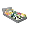 thumbnail image 2 of Ambesonne Floral Fitted Sheet & Pillow Sham Set, Various Flowers Bouquet, Twinxl, Multicolor, 2 of 2