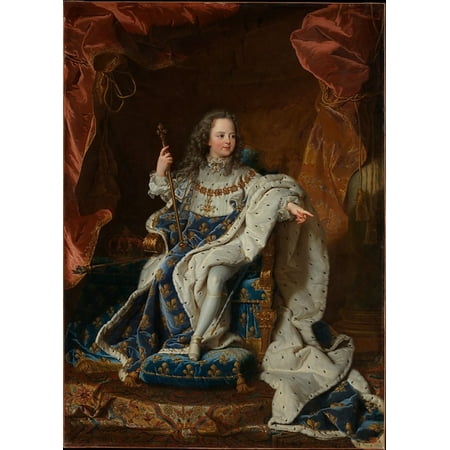 Louis XV (1710–1774) at the Age of Five in the Costume of the Sacre Poster Print by Hyacinthe Rigaud (French Perpignan 1659–1743 Paris) and Workshop (18 x 24)
