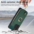 thumbnail image 2 of For Samsung Galaxy S21+ 5G Cross Leather Ring Vertical Zipper Wallet Back Phone Case, 2 of 5