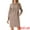 Deep Khaki, variant on Pullover Sweatshirt Long Sleeve Hoodie Dress with Pockets L Khaki