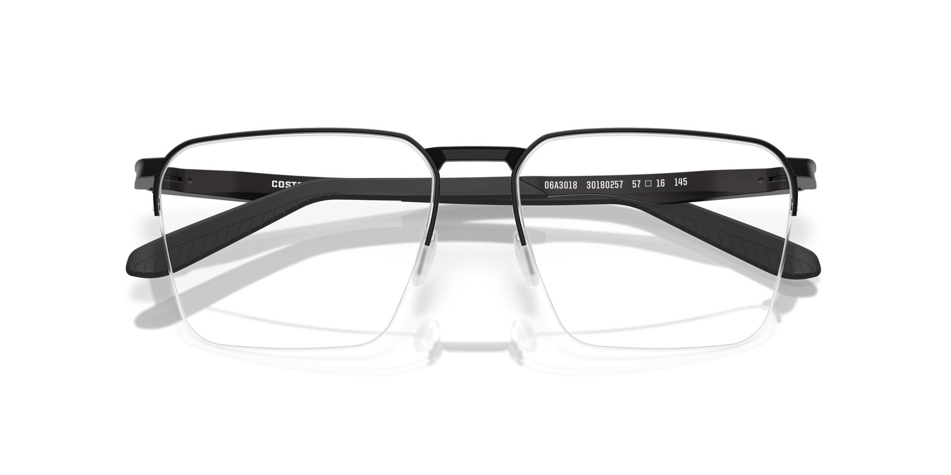 Costa Del Mar Unisex Size 57 BRD 610 Optical Eyeglasses, Matte Black/Demo Lens
