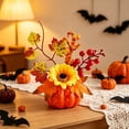 thumbnail image 4 of WYBXZ Style D Artificial Pumpkin Floral Display, Summer Table Accent with Maple Leaves, Harvest Decor (143), 4 of 7