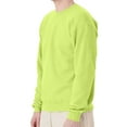 thumbnail image 4 of Hanes EcoSmart Unisex Crewneck Safety Sweatshirt, Hi Vis Pullover Safety Green Fleece, 2 Pack, S, 4 of 6