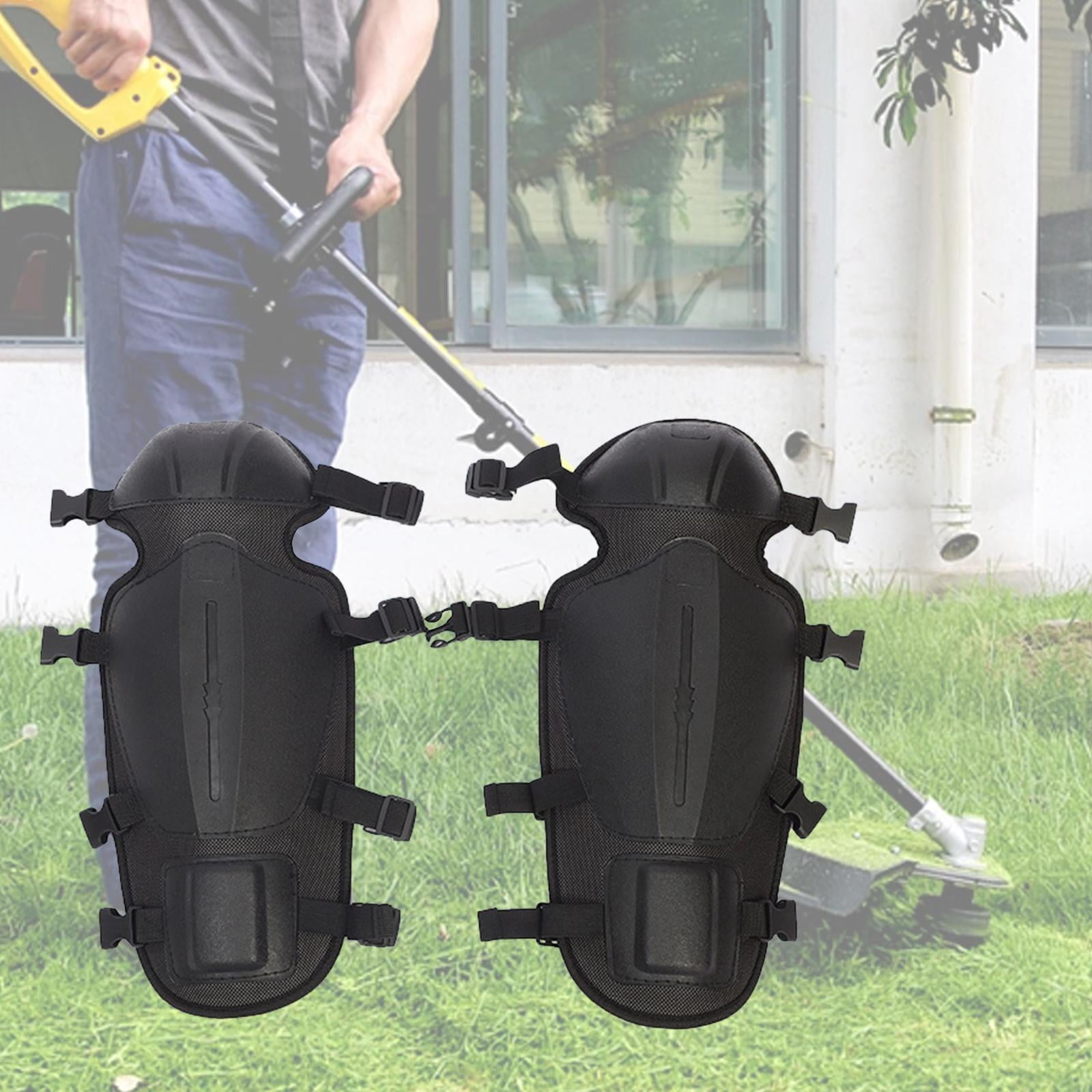 figatia 2 Pieces Gardening Knee Pads Leg Protectors, Waterproof Mowing Shin Guards Trimmer Gaiters for Floor Cleaning Tiling Gardener Black