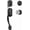 Matte Black, variant on Black Front Door Handle and Deadbolt Set, Front Door Lock Set with Crystal Glass Door Knob, Entry Door Lock Set with Single Cylinder, Reversible for Right & Left, Matte Black