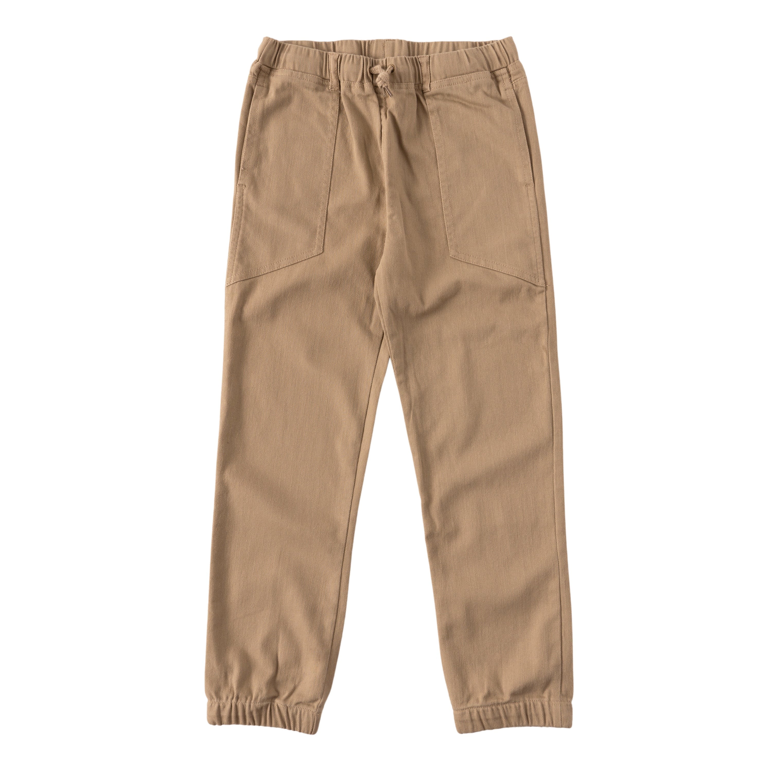 KIDPIK Boys Husky Jogger Elastic Waist Stretch Twill Pants, Size S (7