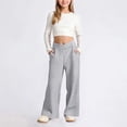 thumbnail image 2 of Girls Athletic Sweatpants Relaxed Fit Joggers – Soft Stretch Fabric Casual Training Trousers for School Outdoor Activity Everyday Wear Age 4-14, 2 of 9