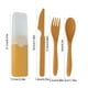 thumbnail image 3 of Xihbxyly Vajilla de Plástico con Pajita, Sostenible, con Cuchillo, Tenedor y Cuchara, Caja de Almacenamiento Ligera, Portátil para Exteriores, Ideal para Almuerzos Escolares y Acampadas, Tamaño 21,1, 3 of 6