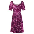 thumbnail image 4 of Rosa púrpura brillo elegante glam rock 90s neón 80s fiesta Bola de discoteca disco fiebre boogie dance dec Vestido sin mangas, 4 of 5