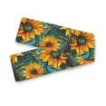 thumbnail image 7 of Yayeee Table Runner 70 inches Long for Home Kitchen Rectangle Dining Table Holiday Party Decoration, Stained Glass Sunflowers Pattern, 7 of 7