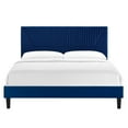 thumbnail image 4 of Platform Bed Frame, Tufted, Blue Navy, Velvet, Mid Century Bedroom, Modern Contemporary Boutique HB35531, 4 of 8