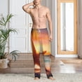 thumbnail image 5 of Uemuo Starfish Sunset Sea Beach Pattern Men's Wide Leg Palazzo Lounge Pants with Pockets Light Weight Loose Comfy Casual Pajama Pants-XX-Large, 5 of 9