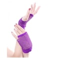 thumbnail image 3 of Gants Sans Doigts Goth Punk Goth Femme Costume de Danse Disco Dentelle Gants Sans Doigts en Maille Résille, 3 of 7