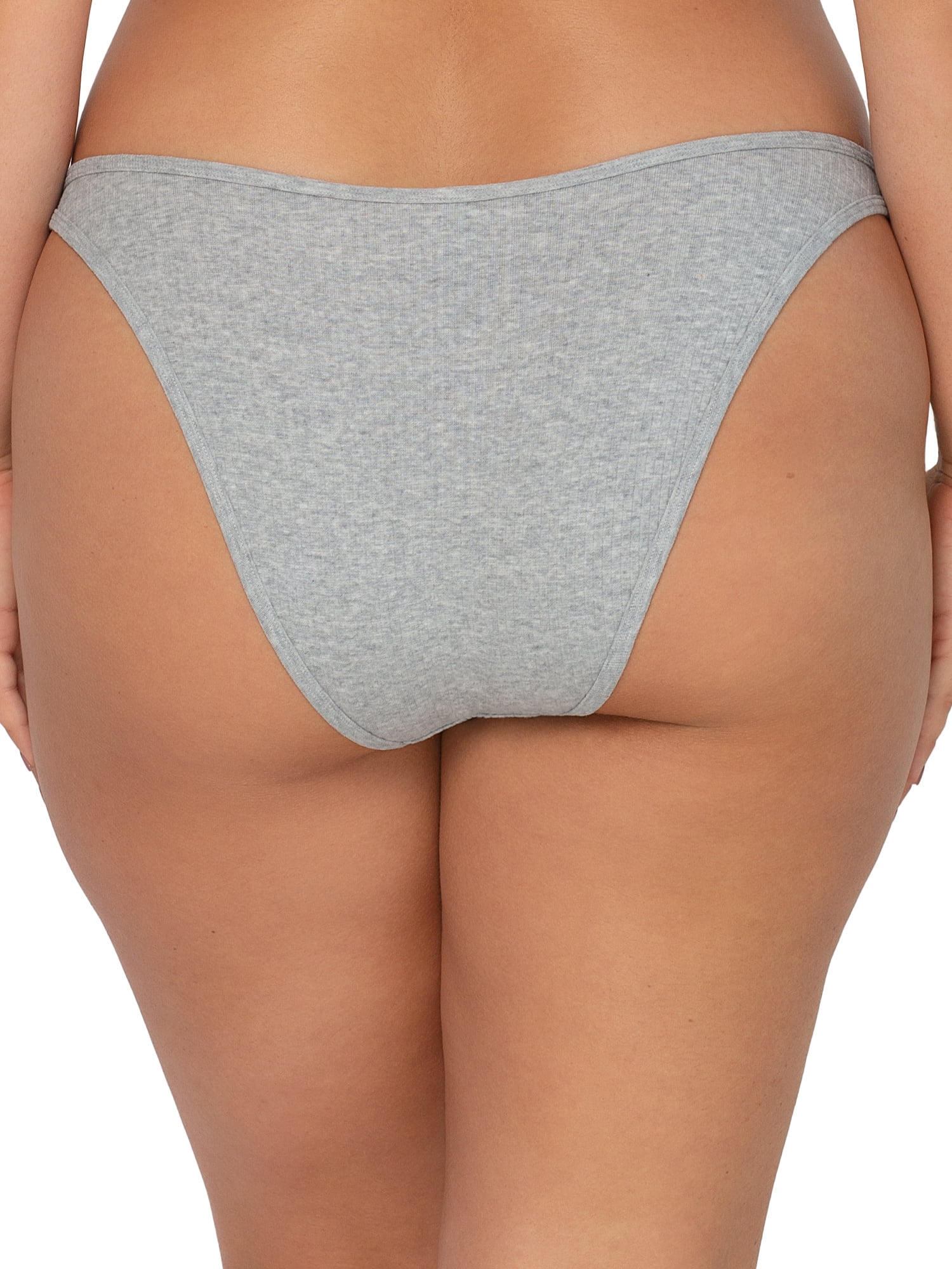 High-Leg Bikini 2-Pack, Sexy Cotton Style-SA1414 Comfort Smart & Rib Panty, Women\'s