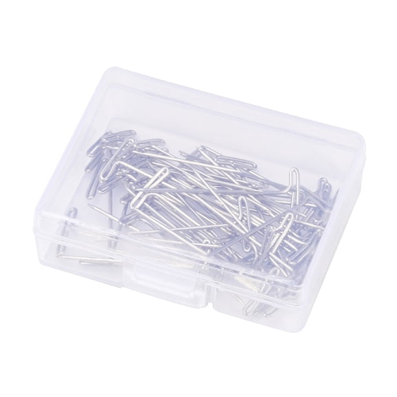 KAKOWELY Wig T Pins Silver 100Pcs 1.1x0.4x0.4in