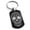 Black, variant on Stainless Steel Day of the Dead Calaveras Mischievous Skull Engraved Dog Tag Keychain Keyring