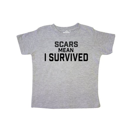 

Inktastic Scars Mean I Survived-Burn and Accident Survivor Gift Toddler Boy or Toddler Girl T-Shirt