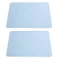 thumbnail image 3 of alfombrillas de ratón de cuero PVC impermeable para escritorio, cojín para oficina, hogar, protector de ratones, 27 x 21 cm, color azul claro, 3 of 5