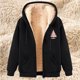 thumbnail image 1 of Chaqueta y sudadera informal con capucha de manga larga para mujer, con estampado de moda, de polar y capucha, 1 of 4